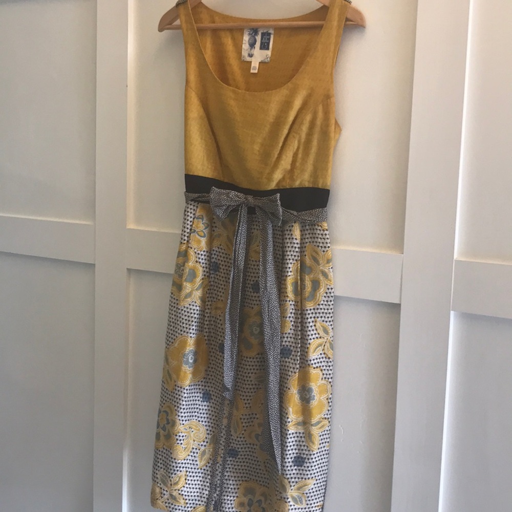 Anthroeologie knee length sleeveless dress.